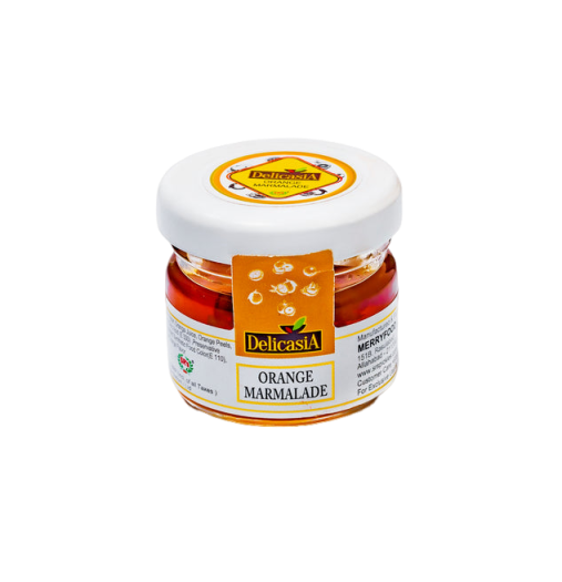 ORANGE MARMALADE GLASS BOTTLE 25GM X 72 PCS INSTITUTIONAL PACK - DELICASIA