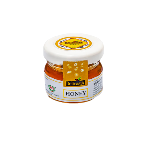 HONEY GLASS BOTTLE 25GM X 72 PCS INSTITUTIONAL PACK - DELICASIA