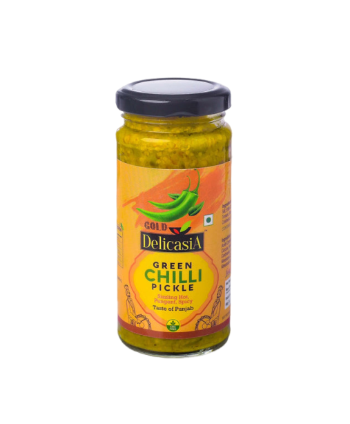 Green Chilli Pickle 400gm - DELICASIA