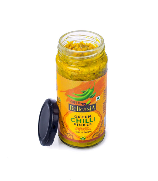 Green Chilli Pickle 400gm - DELICASIA